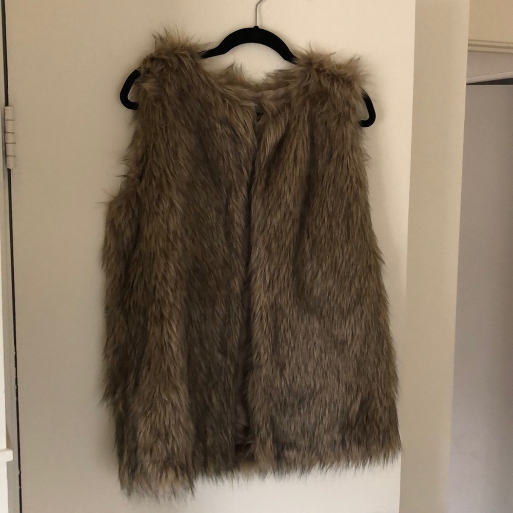 Faux fur vest